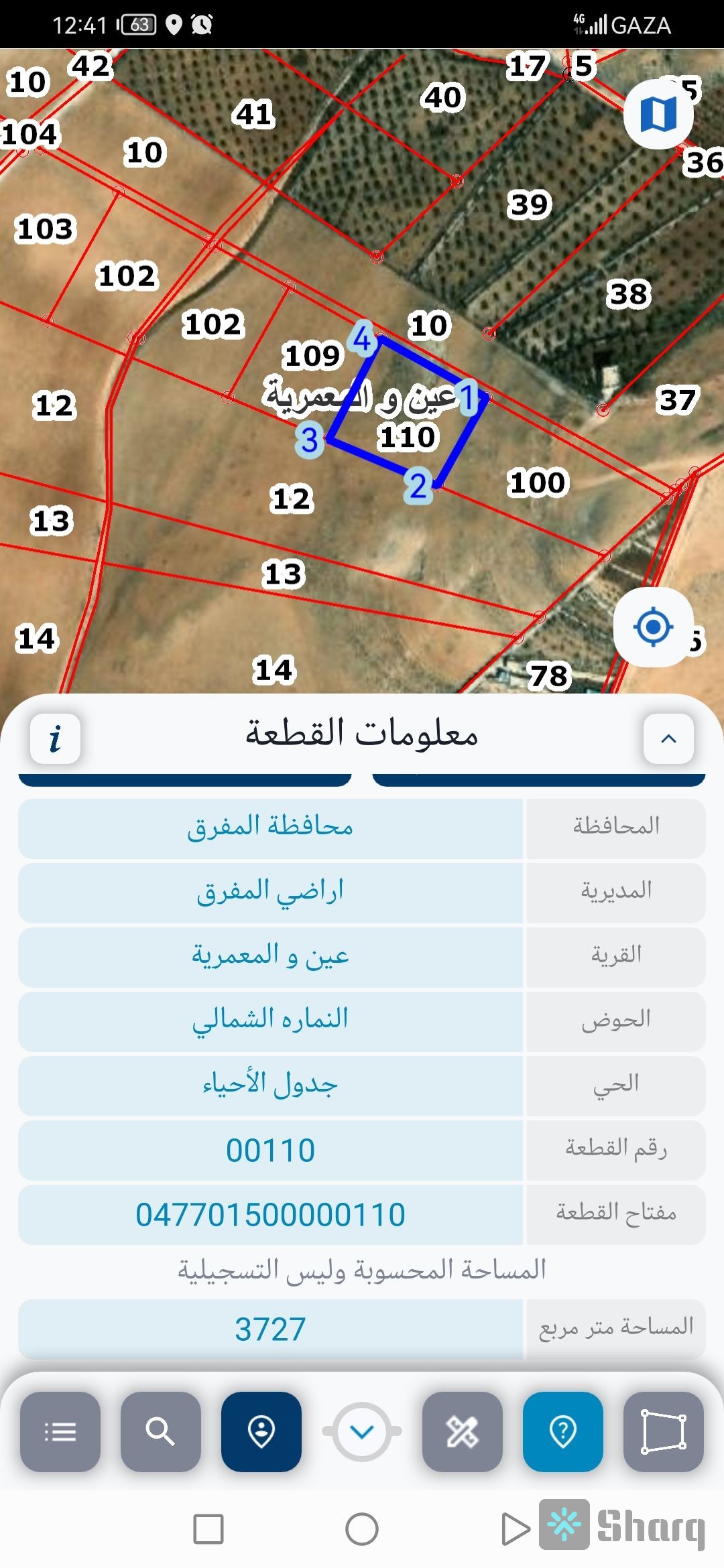 ثلاث دنمات و725 متر مفروزه بمنطقة المعمريه واصلها الكهرباء بسعر 12500 دينار