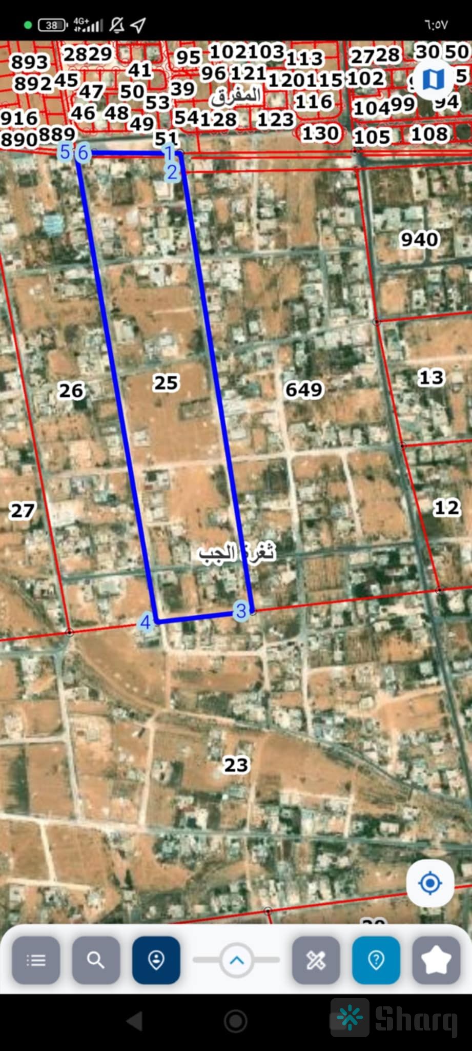 ارض للبيع في مدينه المفرق دلم واجهه 20 وطول 50 مشتركه المكان:ضاحيه الملك عبد الله رقم القطعه 25 للتواصل